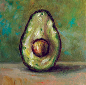 Avocado painting by Dawn Nagle